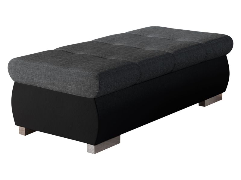 Pufa MIRJAN 24 Orkan Duża czarna ekoskóra/grafitowy 1 szt.