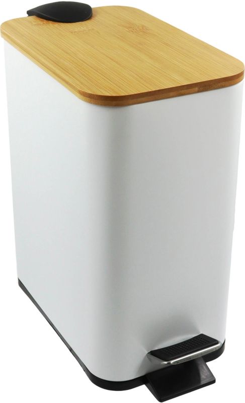 Kosz na śmieci Bisk 5L biały bambus