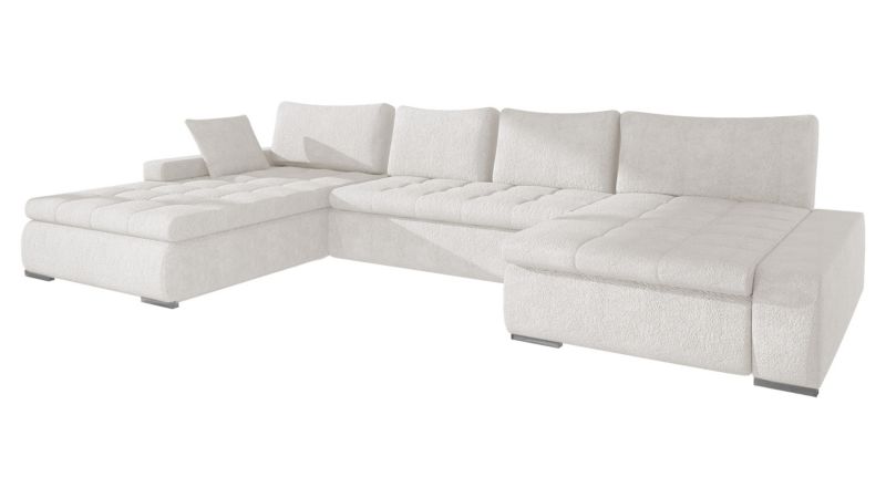 Narożnik z funkcją spania MIRJAN 24 Caro biała bukla 1 szt.