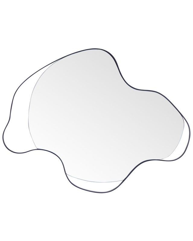 Lustro ścienne Melun 77 cm 59 cm Metal Czarny 1 szt.