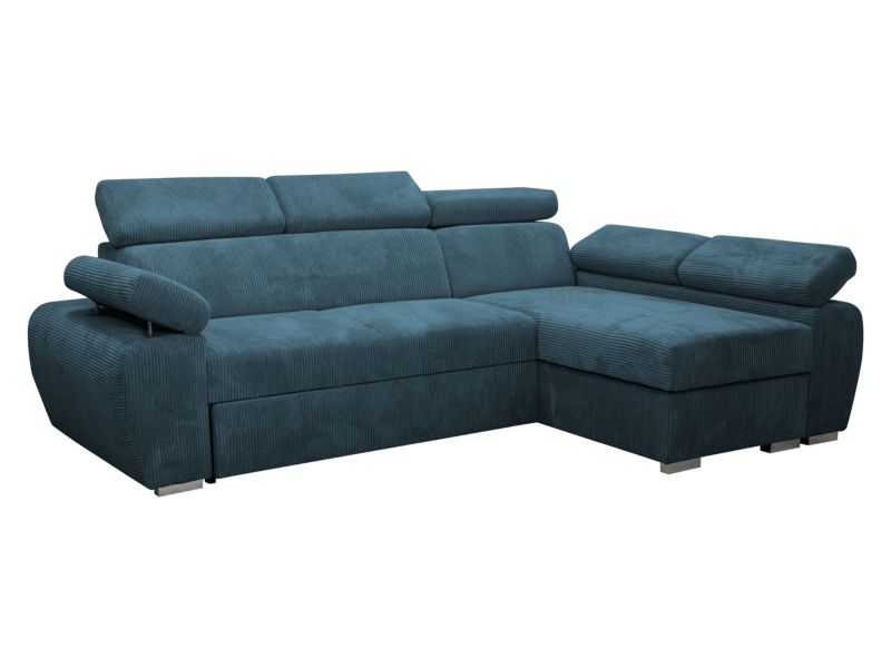 Narożnik z funkcją spania MIRJAN 24 Boston 2RLC prawy 2R+LC kobaltowy 1 szt.