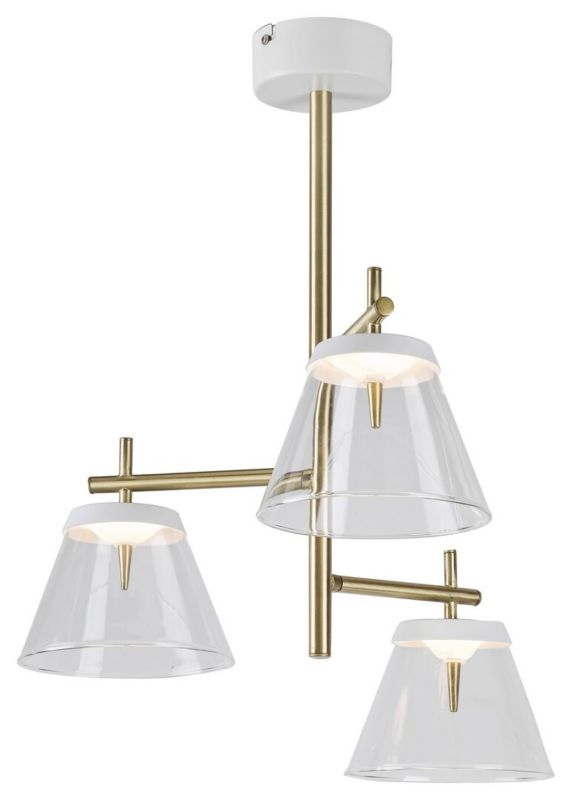 Lampa wisząca Rabalux Aviana biało-przezroczysty wym: 51,5 x 43,5 x 43,5 cm wbudowany LED 18W 1 szt.