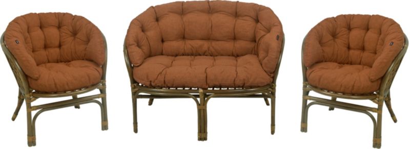 Poduszka na meble rattanowe wiklinowe AMPO komplet koniak 1 szt.