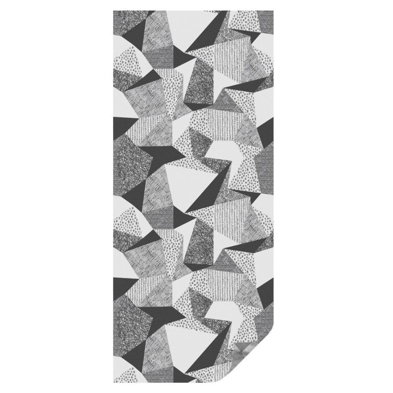 Naklejka na okno witraż Tulup 50x116 cm Efekt Mrożonego Szkła Geometryczne trójkąty linie kropki szarość 1 rol.