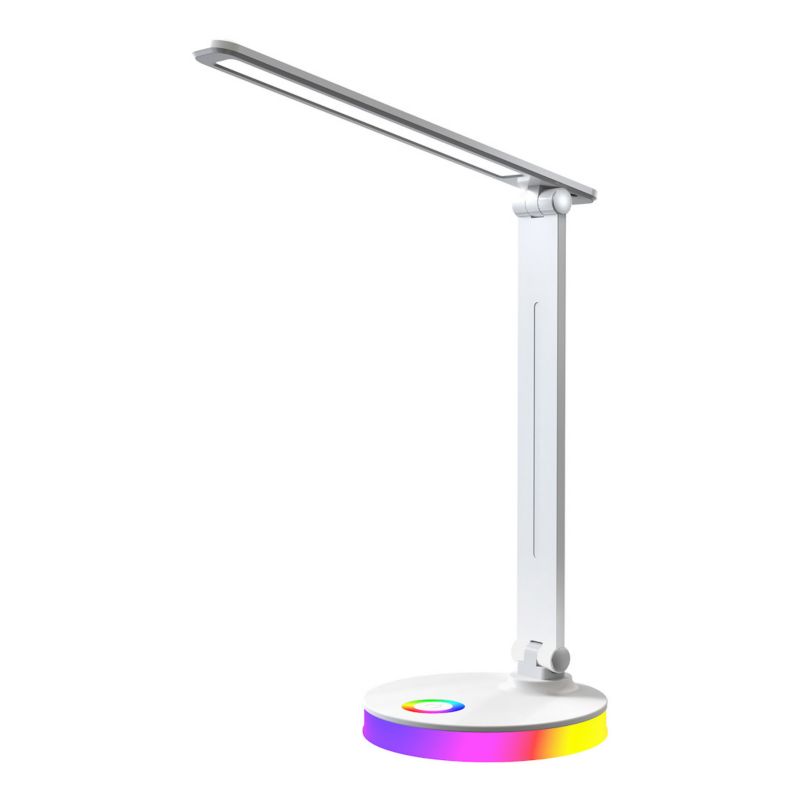 Lampka biurkowa Milagro Bruno biała LED 5W 3000K - 6500K + RGB 300lm IP20 wym: 35 x 15 x 28 cm metal - 1 szt.