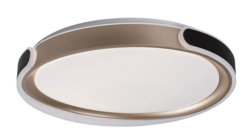 Plafon sufitowy lampa Rabalux Jindri czarno-złoty-biały LED 48W 3000K-6500K 3000lm IP20 wym: 8 x 50 x 50 cm metal - 1 szt.