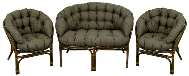 Poduszka na meble rattanowe wiklinowe AMPO komplet brązowy turia 1 szt.