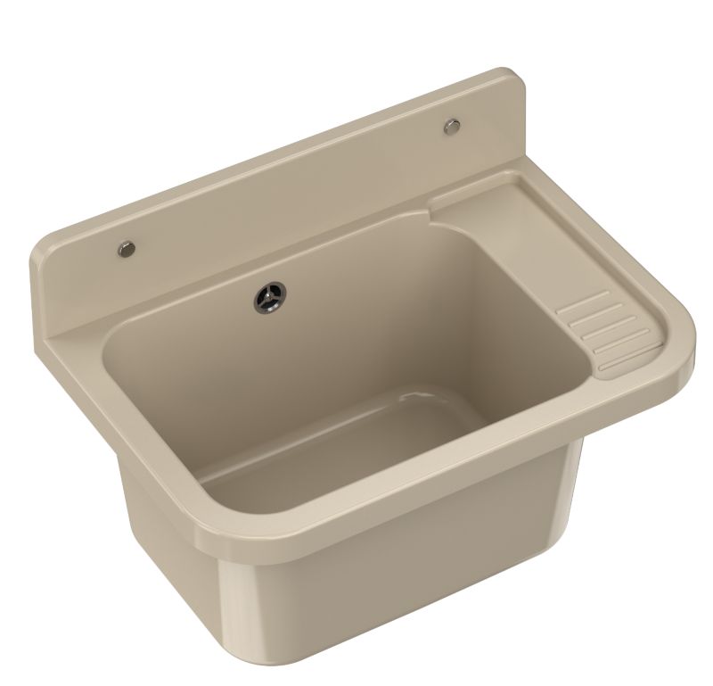 Zlew Gospodarczy Paron Granitan do Garażu, Pralni Beżowy