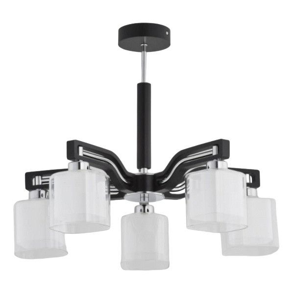 Lampa sufitowa wisząca Alfa Consul Venge 3654 czarno-biała nowoczesna 5xE14 x 10W 1 szt.