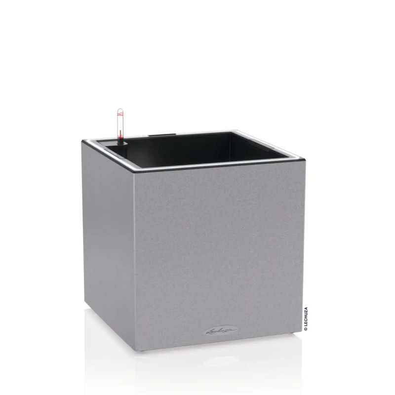 Doniczka Lechuza Do Domu Na Taras CANTO Kostka 40 LED szary kamienny 1 szt