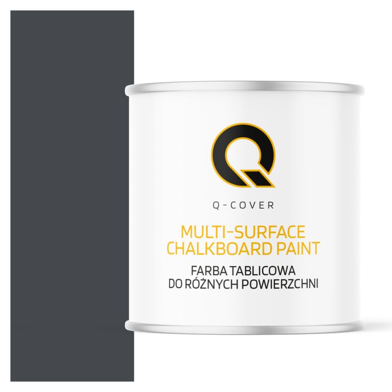 Farba Tablicowa Do Ścian Pisania Kredą Q-Cover Kolor Grafitowy RAL7024 Mat 2.5L