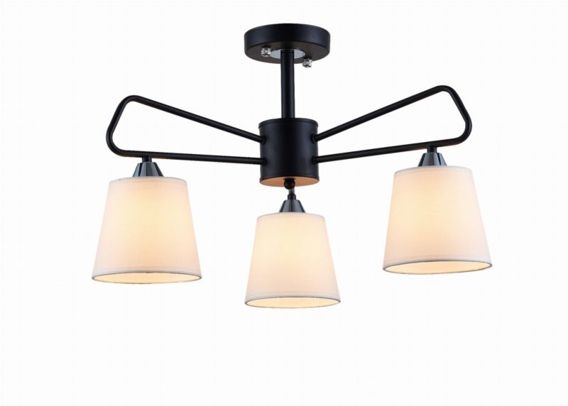 Lampa sufitowa wisząca Candellux Morley czarno-biała wym: 36,5 x 58,5 x 58,5 cm 3xE14 x 60W 1 szt.