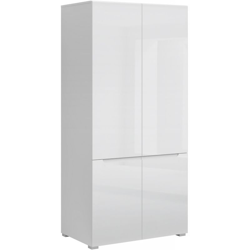 Szafa MIST 90 Biała Mebel Elite Czterodrzwiowa z Wieszakiem do Sypialni 1 szt