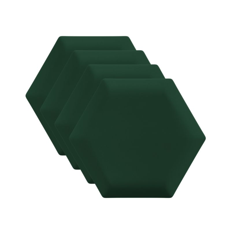 Panel ścienny tapicerowany Marbet Design SOFTLINE HEX 15 cm RIVIERA38 ciemnozielony 4 szt.