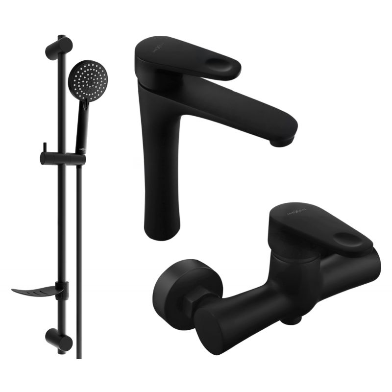 Zestaw prysznicowy Mexen Kama czarny 72514DF75-70 1 szt.