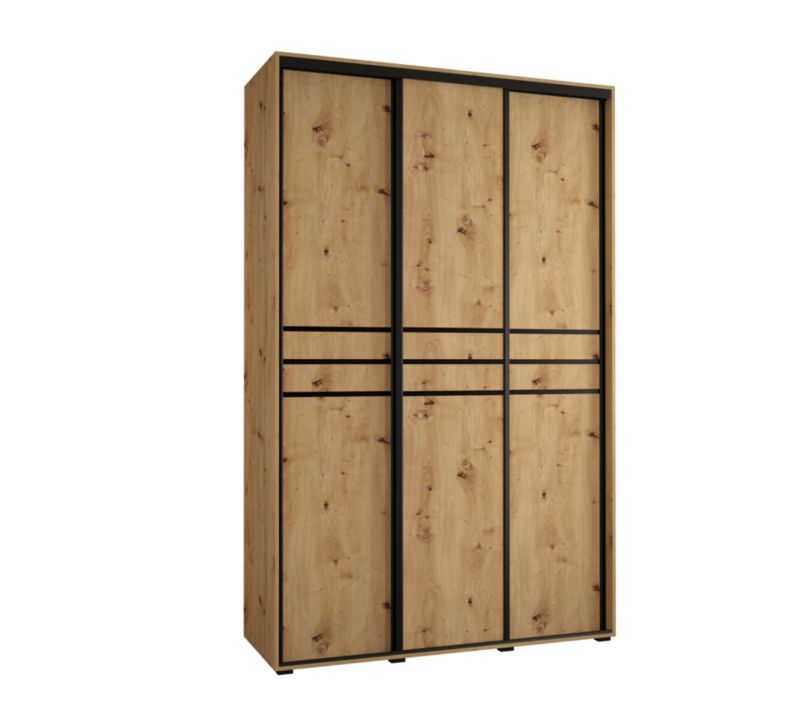 Szafa przesuwna Abiks DAVOS 10 wysoka szer.150cm artisan/artisan/czarny 1szt.