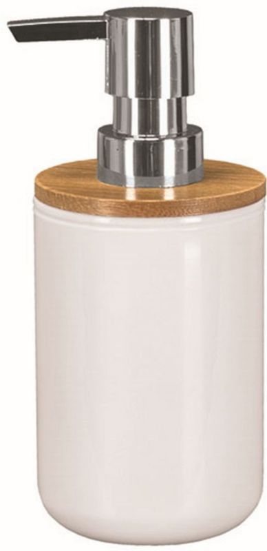 Dozownik do mydła Kleine Wolke Timber 300 ml biały/bambus, stojący 1 szt.