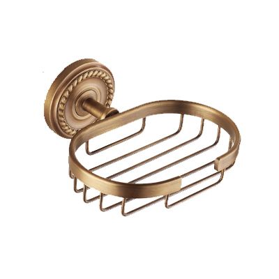 Koszyk na mydło Lauferi DANAE mosiężny sczotkowany mosiądz retro 1 szt.