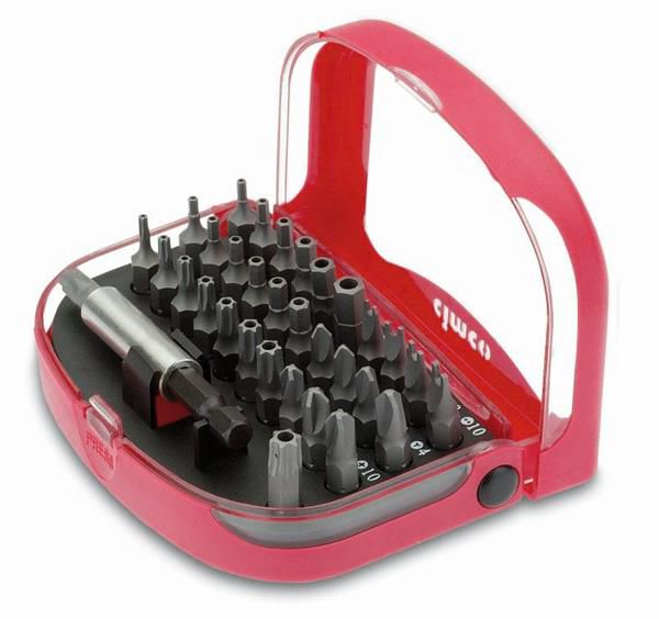 Komplet końcówek z wkrętakiem Cimco 33 szt.