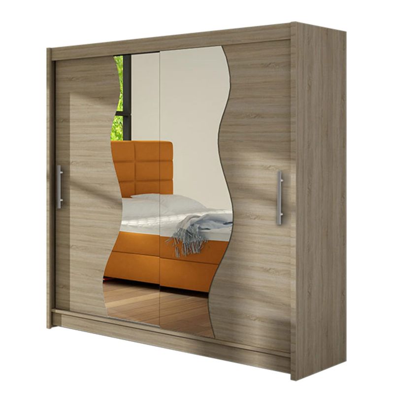 Szafa MIRJAN 24 z drzwiami przesuwnymi Begas dąb sonoma/lustro 1 szt.