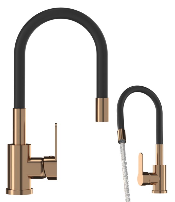 Bateria Kuchenna Granitan Grado 1szt. Elastyczna Wylewka Rose Gold 1szt.