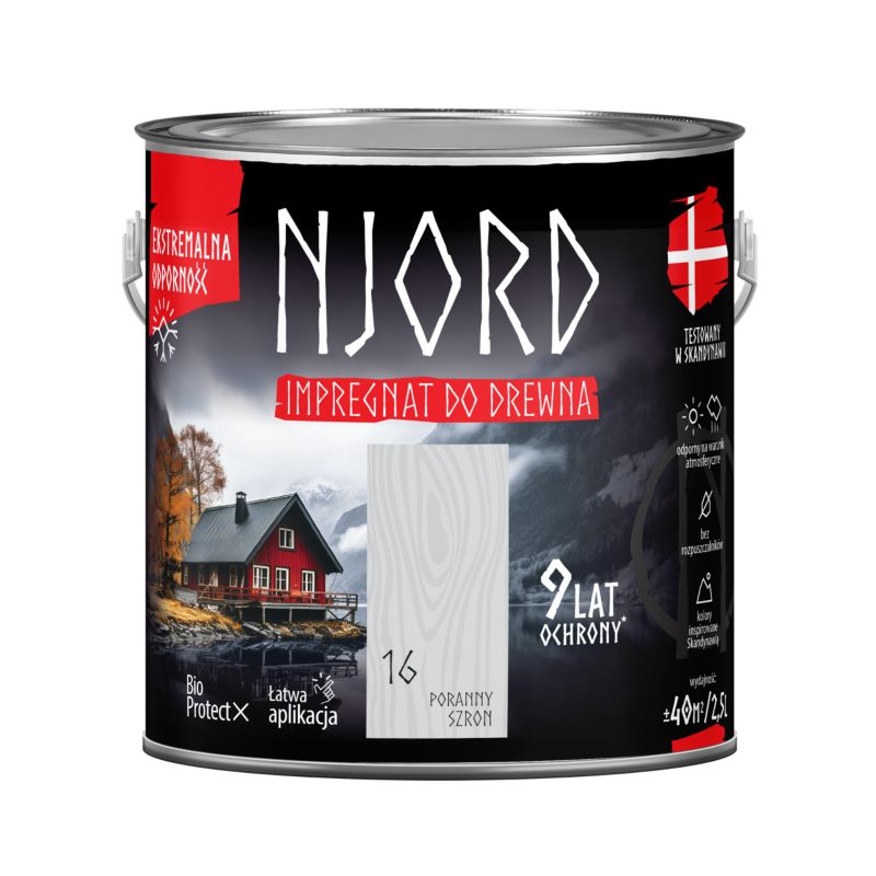 Impregnat do drewna Njord poranny szron 2,5 l