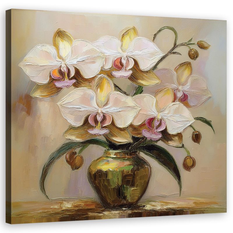 Obraz do salonu sypialni Feeby Bukiet Kwiatów w Wazonie 50x50 cm 1szt