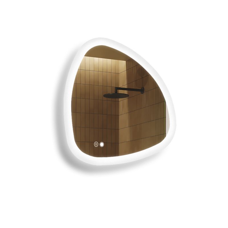 Lustro łazienkowe Artforma 74x74cm nieregularne LED Dual włącznik mata grzewcza EGG222 1szt.