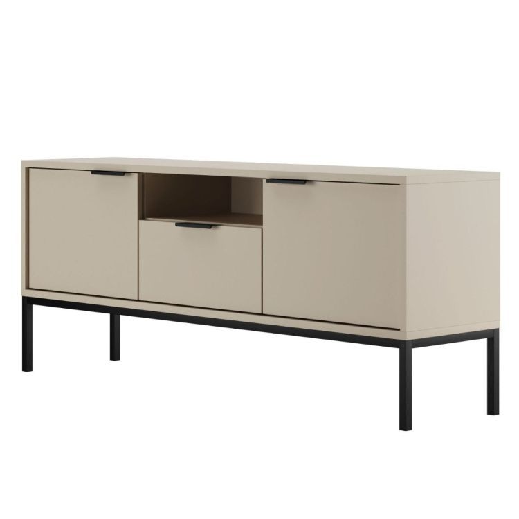 Szafka RTV Kocot Meble AUSTIN 135 kaszmir/czarna 1 szt.