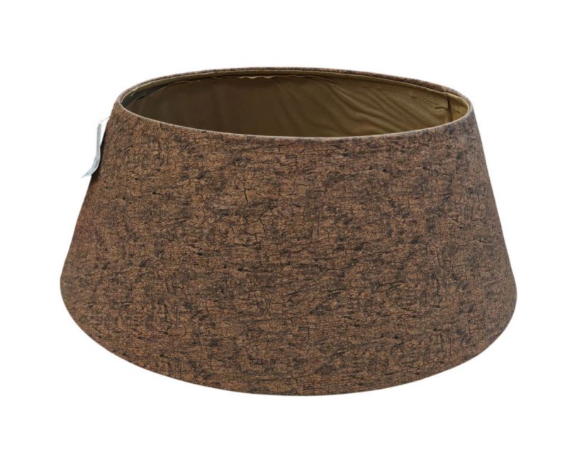 Osłona na pień choinki COIL na donicę z tkaniny brązowa 68x25cm 1szt.