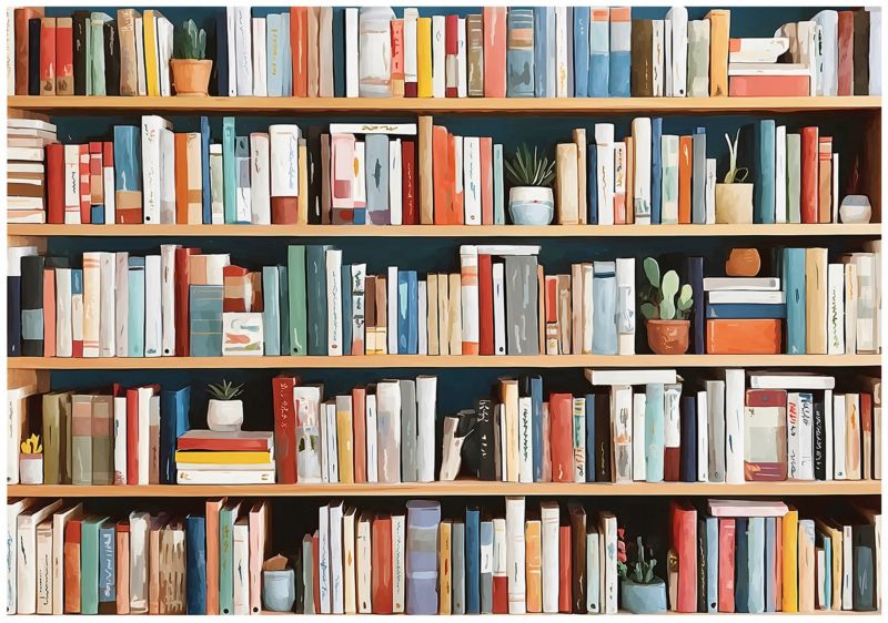 Fototapeta WALLARENA Do Sypialni Salonu Na Flizelinie Biblioteka Regał Książki Brązowy 400x280 cm 16107VX8 1 szt.