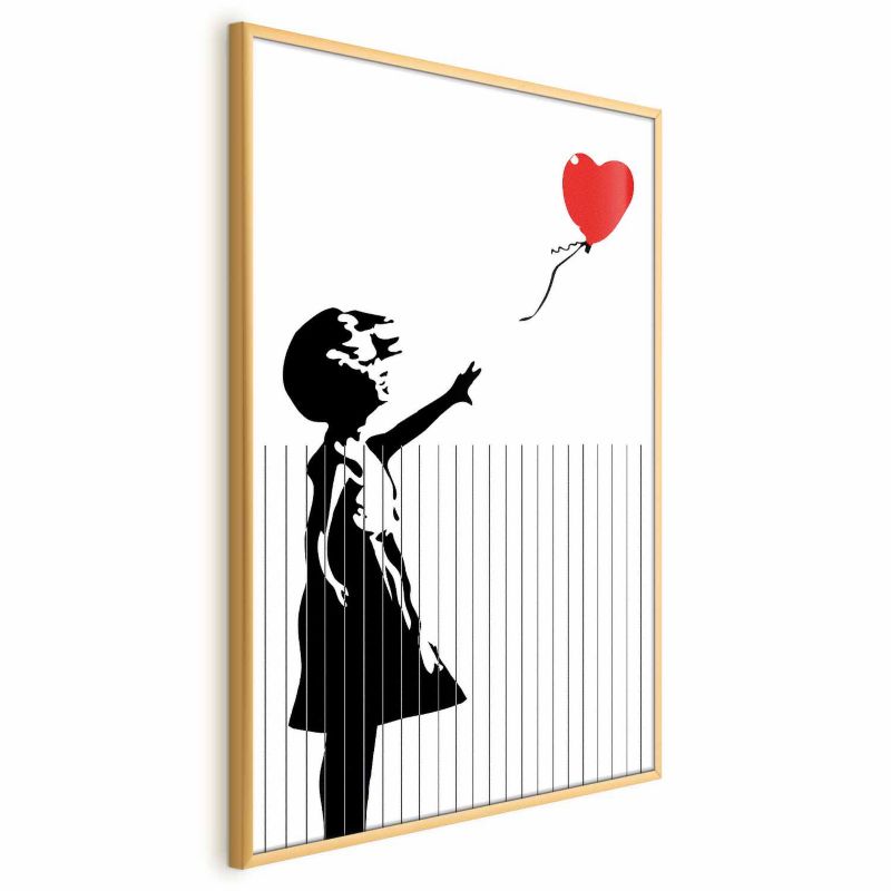 Plakat Artgeist Pocięty Banksy 60x90 cm z ramą złotą 1 szt