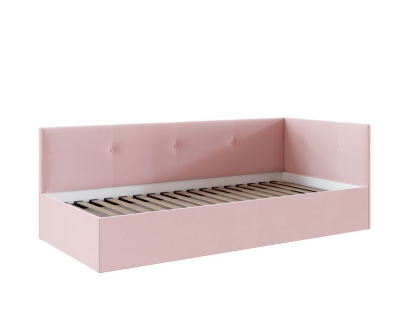 Łóżko młodzieżowe tapicerowane FDM FREDDY 90x200 różowe ze stelażem podnoszonym 1 szt.