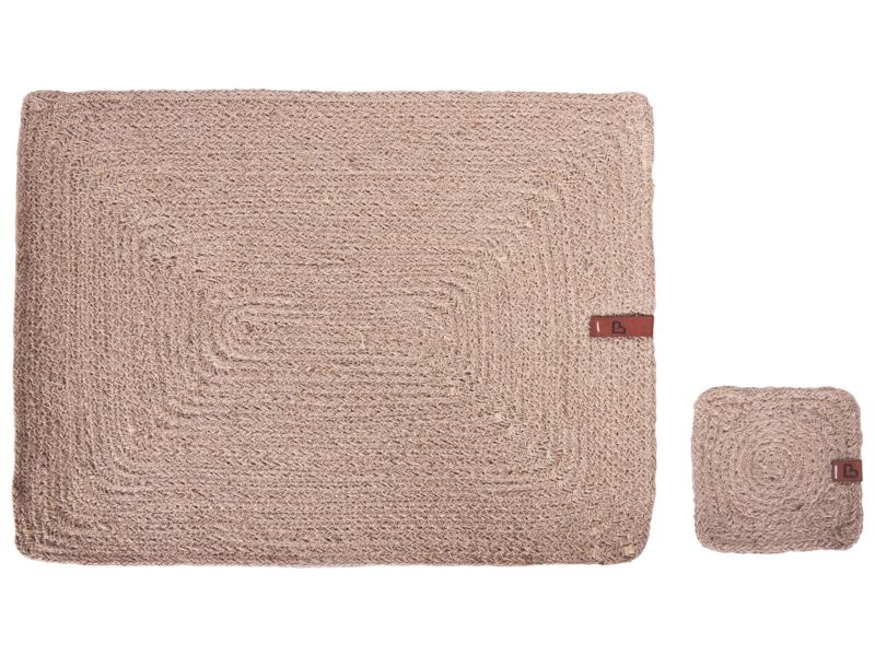 Zestaw 12 podkładek na stół Saltbush Naturalny Juta 1 kpl