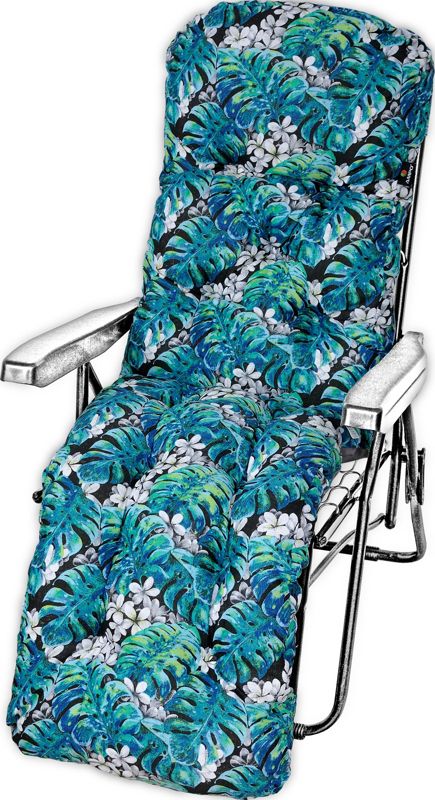 Poduszka na leżak z podnóżkiem AMPO gruba niebieski czarny 1 szt.