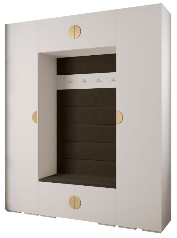 Garderoba do przedpokoju Abiks INOVA 4 Z13 biały+złoty+manila04 1 szt.