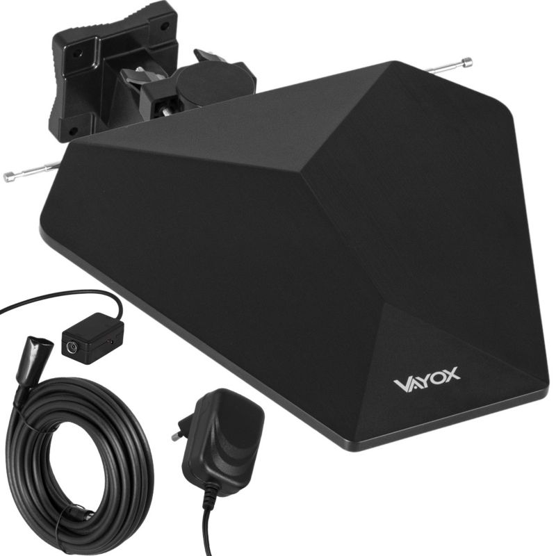 Antena panelowa Vayox VA0082 DigiCombo VHF UHF FM DVB-T2 4K filtr LTE 1 szt.