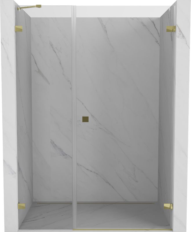 Drzwi prysznicowe Mexen Lunar-B złote 130 cm 1 szt.