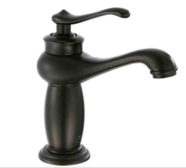 Bateria umywalkowa Lauferi VIOLA mosiężna stojąca czarna retro 1 szt.