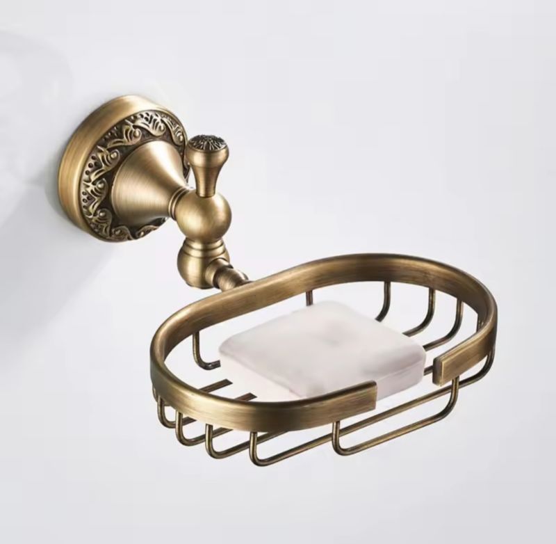 Koszyk na mydło Lauferi NEMAUS mosiężny szczotkowany mosiądz retro 1 szt.