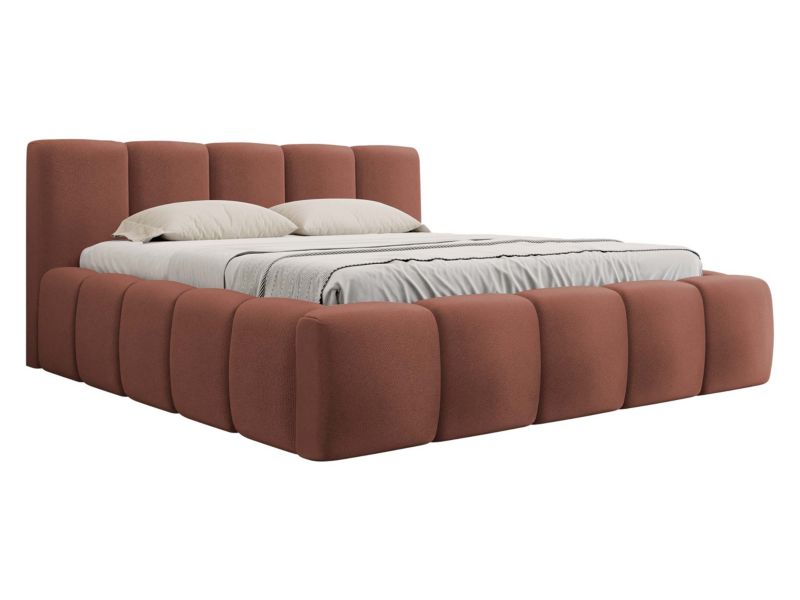 Łóżko tapicerowane MIRJAN 24 Kevson 160x200 łososiowy 1 szt.