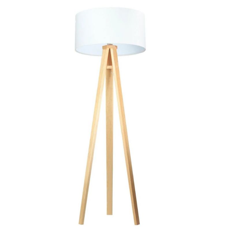 Lampa Bps Koncept stojąca HOME 50 biała/sosna 1 szt