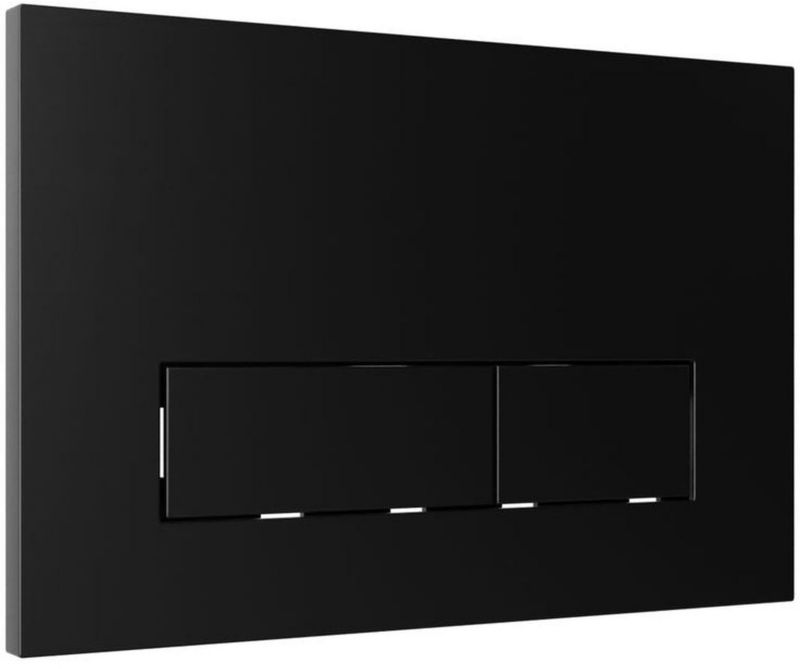 Przycisk spłukujący do WC LaVita Lav 200, czarny mat, ABS, 2 tryby spłukiwania, 1 szt.