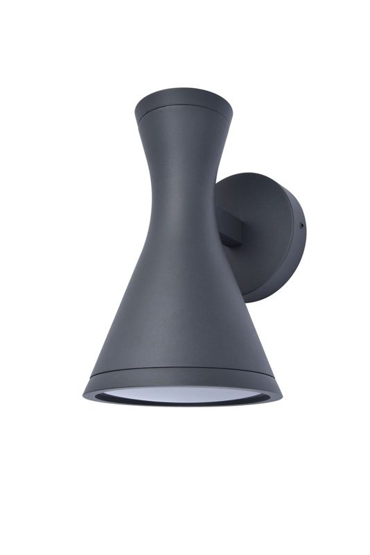 Kinkiet ścienny zewnętrzny Lutec Brund czarno-biały 2 x GU10 x 15W IP44 wym: 21,8 x 14,3 x 16,1 cm - 1 szt.