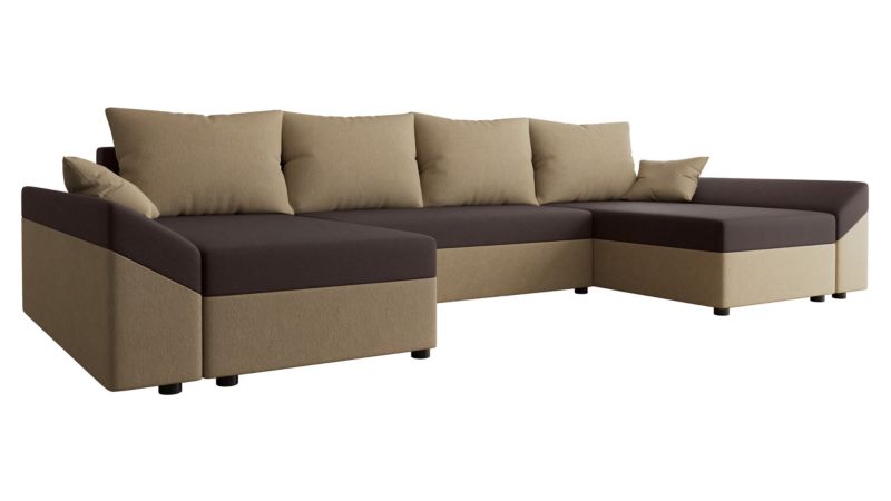 Narożnik z funkcją spania MIRJAN 24 Dante U beżowy + brązowy 1 szt.