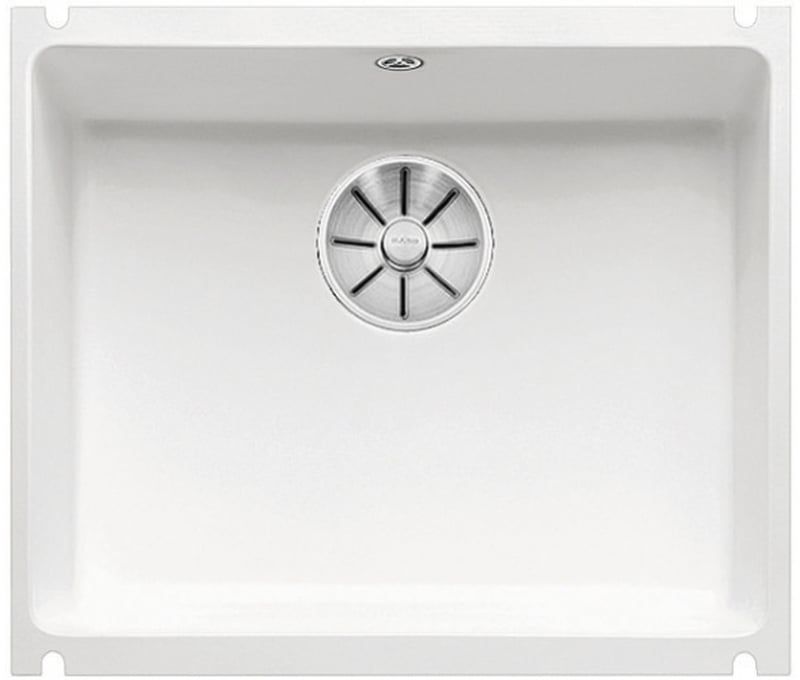 Zlewozmywak ceramiczny Blanco Subline 500-U biały 54,3x45,6 cm, PuraPlus, bez ociekacza 1 szt.