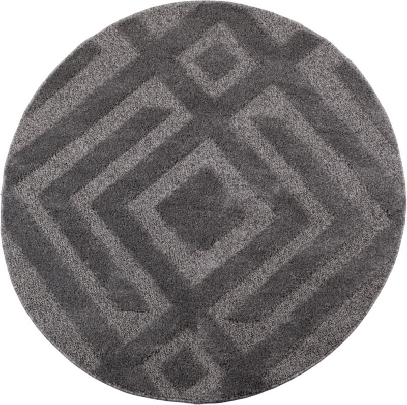 Dywan Multidecor Pisa 160 cm koło romby ciemny szary 1 szt.