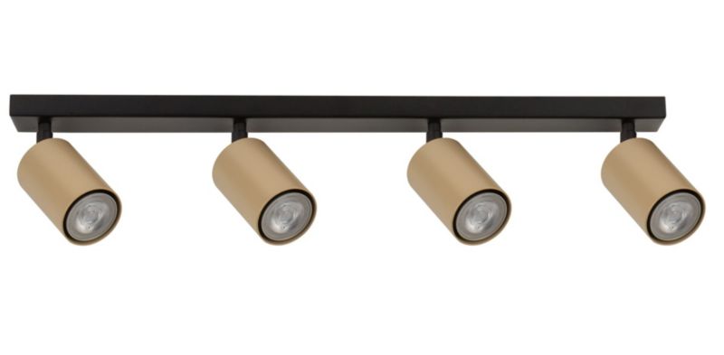 Lampa sufitowa wisząca Sigma Lighting Zoom 6620 czarno-złota dekoracyjna 4xGU10 x 25W 1 szt.