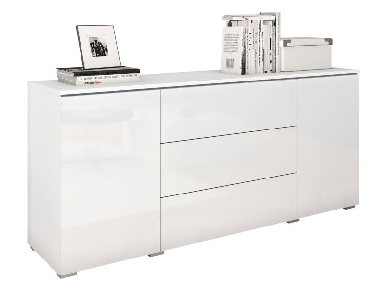 Komoda MIRJAN 24 Vera 150 biały / biały połysk 1 szt.