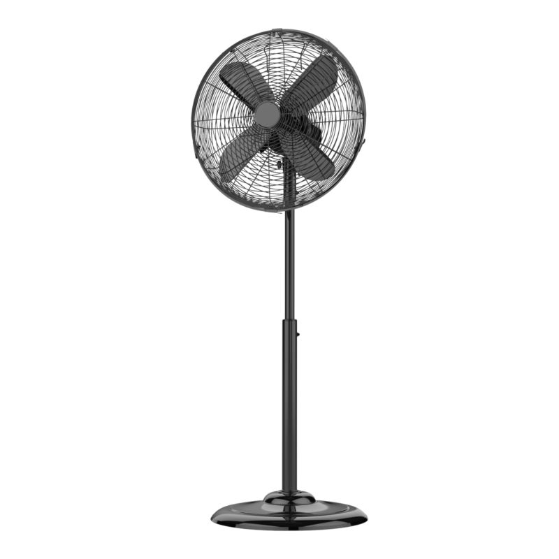 Wentylator stojący 40 cm metalowy czarny